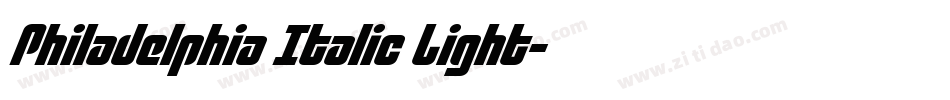 Philadelphia Italic Light字体转换